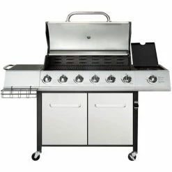 Charles Bentley 7 Burner (6+side) Premium Gas BBQ - Stainless Steel -CHARLES BENTLEY Shop 19631637 5