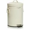 CHARLES BENTLEY Charles Bentl 3L Cream Retro Steel Waste Rubbish Kitchen Bathroom Mini Pedal Bin -CHARLES BENTLEY Shop 1973674 1