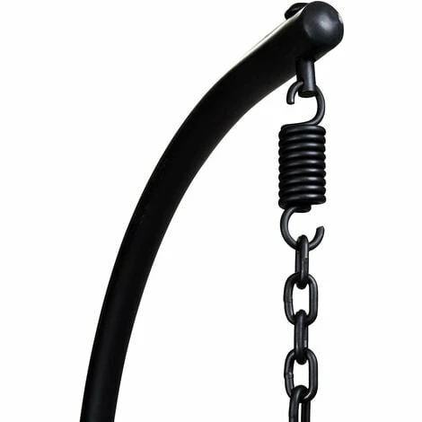 Charles Bentley Garden Wicker Rattan Patio Hanging Swing Chair Seat - Black Charles Bentley Garden Wicker Rattan Patio Hanging Swing Chair Seat - Black -CHARLES BENTLEY Shop 1989307 2