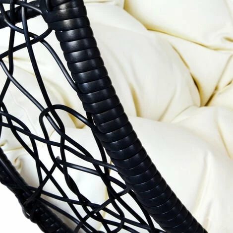 Charles Bentley Garden Wicker Rattan Patio Hanging Swing Chair Seat - Black Charles Bentley Garden Wicker Rattan Patio Hanging Swing Chair Seat - Black -CHARLES BENTLEY Shop 1989307 3