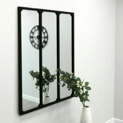 Charles Bentley Large Industrial Urban Wrought Iron Square Panel Mirror 95x120cm 6 Charles Bentley Large Industrial Urban Wrought Iron Square Panel Mirror 95x120cm -CHARLES BENTLEY Shop 20098100 5