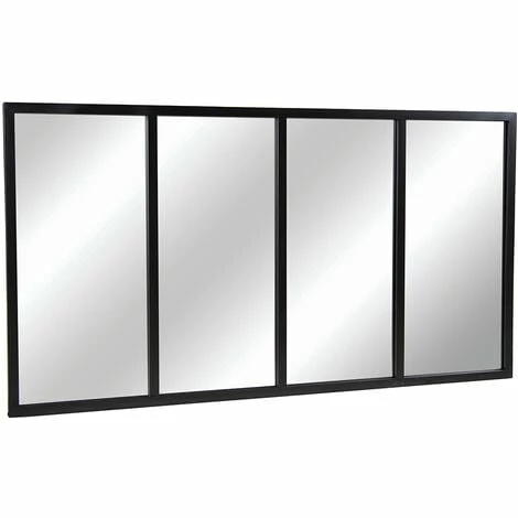Charles Bentley XL Industrial Wrought Iron Rectangular Mirror Black 140x75cm Charles Bentley XL Industrial Wrought Iron Rectangular Mirror Black 140x75cm -CHARLES BENTLEY Shop 20098101 1