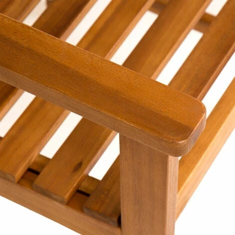 Charles Bentley FSC Acacia Wooden Companion Seat with Parasol Hole Shelf Charles Bentley FSC Acacia Wooden Companion Seat With Parasol Hole Shelf -CHARLES BENTLEY Shop 2026778 4