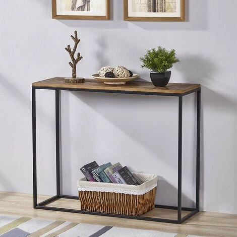 Charles Bentley Industrial Chevron Console Contemporary Wood Metal Table Charles Bentley Industrial Chevron Console Contemporary Wood Metal Table -CHARLES BENTLEY Shop 22402537 2