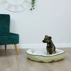 Charles Bentley Small Linen Soft Pet Bed Taupe