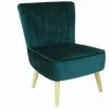 Charles Bentley Velvet Cocktail Occasion Accent Chair Solid Wood Legs Green 1 Charles Bentley Velvet Cocktail Occasion Accent Chair Solid Wood Legs Green -CHARLES BENTLEY Shop 24169288 1