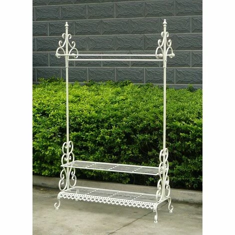 Charles Bentley Wrought Iron Clothes & Shoe Rack Coat Stand Garment Hanging Rail Charles Bentley Wrought Iron Clothes & Shoe Rack Coat Stand Garment Hanging Rail -CHARLES BENTLEY Shop 2440904 1