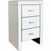 Charles Bentley 3 Drawer Contemporary Mirrored Bedside Table -CHARLES BENTLEY Shop 2440924 1