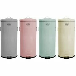 Charles Bentley 30L Retro Steel Waste Rubbish Kitchen Pedal Bin Heritage Green -CHARLES BENTLEY Shop 2441048 4