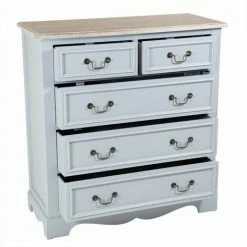 Charles Bentley Loxley Chest Of 5 Drawers Grey Cabinet Sideboard H95 X L38 X W90 4 Charles Bentley Loxley Chest Of 5 Drawers Grey Cabinet Sideboard H95 X L38 X W90 -CHARLES BENTLEY Shop 2441150 3