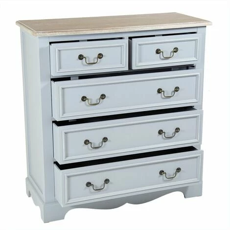 Charles Bentley Loxley Chest of 5 Drawers Grey Cabinet Sideboard H95 x L38 x W90 Charles Bentley Loxley Chest Of 5 Drawers Grey Cabinet Sideboard H95 X L38 X W90 -CHARLES BENTLEY Shop 2441150 3