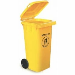 Charles Bentley Outdoor Household Waste Medium Rubbish 120 Litre Wheelie Bin