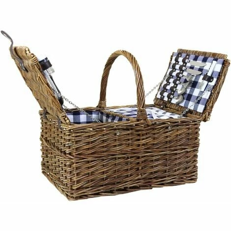 Charles Bentley Traditional 2 Person Wicker Picnic Basket Checkered Lining Charles Bentley Traditional 2 Person Wicker Picnic Basket Checkered Lining -CHARLES BENTLEY Shop 2441344 2