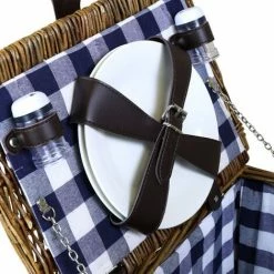 Charles Bentley Traditional 2 Person Wicker Picnic Basket Checkered Lining 5 Charles Bentley Traditional 2 Person Wicker Picnic Basket Checkered Lining -CHARLES BENTLEY Shop 2441344 5