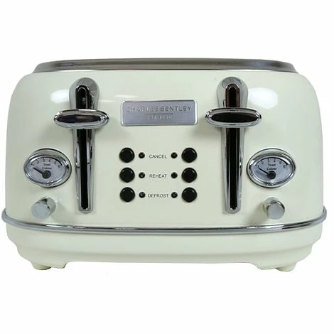 Charles Bentley 4 Slice Stainless Steel Toaster w Tray Cream & Chrome Charles Bentley 4 Slice Stainless Steel Toaster W Tray Cream & Chrome -CHARLES BENTLEY Shop 24870038 4
