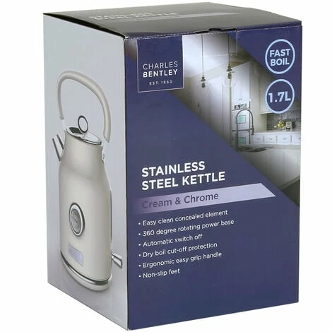 Charles Bentley 4 Slice Stainless Steel Toaster w Tray Cream & Chrome Charles Bentley 4 Slice Stainless Steel Toaster W Tray Cream & Chrome -CHARLES BENTLEY Shop 24870038 5