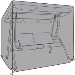 Charles Bentley 2 Seater Swing Seat Cover - Black