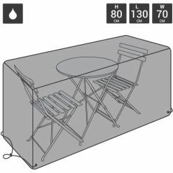 Charles Bentley Bistro Set Waterproof Outdoor Garden Furniture Cover - Black