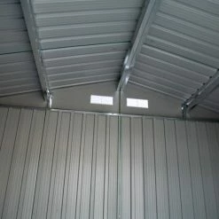 Charles Bentley Navy Grey 9ft X 6ft Metal Steel Garden Shed Outdoor Storage -CHARLES BENTLEY Shop 2625758 3