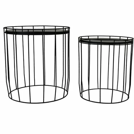 Charles Bentley Marble Effect Cage Side Table Set Black Basket Coffee Nesting Charles Bentley Marble Effect Cage Side Table Set Black Basket Coffee Nesting -CHARLES BENTLEY Shop 26300430 2