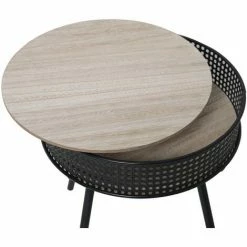 Charles Bentley Cane Rattan Pattern Side Table Black -CHARLES BENTLEY Shop 28403130 3