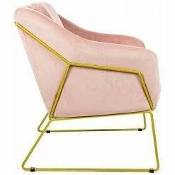 Charles Bentley Tilburg Velvet Occasional Chair Powder Pink Home Living 4 Charles Bentley Tilburg Velvet Occasional Chair Powder Pink Home Living -CHARLES BENTLEY Shop 28720116 3
