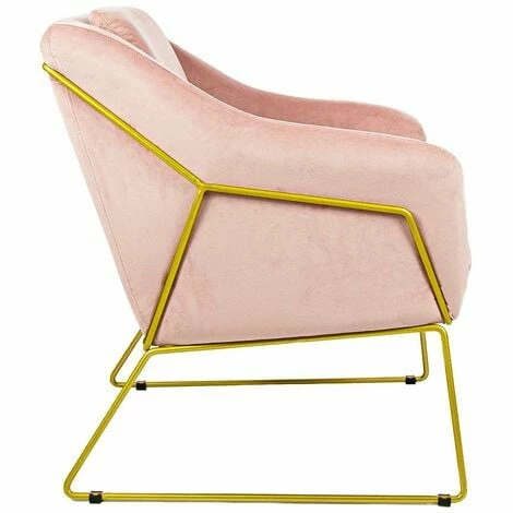 Charles Bentley Tilburg Velvet Occasional Chair Powder Pink Home Living Charles Bentley Tilburg Velvet Occasional Chair Powder Pink Home Living -CHARLES BENTLEY Shop 28720116 3