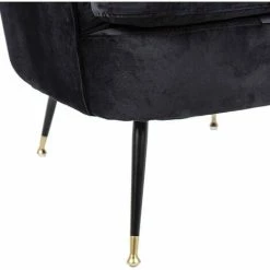 Charles Bentley Milan Velvet Accent Chair Black Tub Armchair Pleat Velvet 6 Charles Bentley Milan Velvet Accent Chair Black Tub Armchair Pleat Velvet -CHARLES BENTLEY Shop 28720120 5