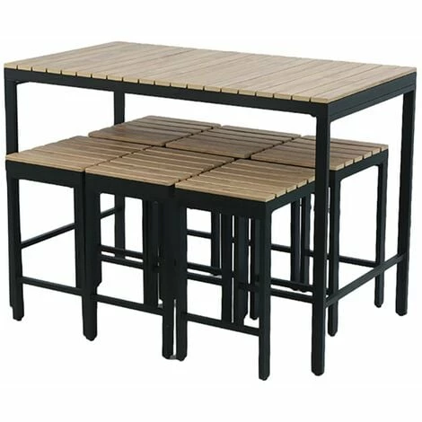 Charles Bentley Polywood and Extrusion Aluminium 6 Seater Bar Style Dining Set Charles Bentley Polywood And Extrusion Aluminium 6 Seater Bar Style Dining Set -CHARLES BENTLEY Shop 29440786 2