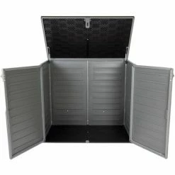 Charles Bentley 1170L Outdoor Garden Storage Cabinet - Grey And Black -CHARLES BENTLEY Shop 30047937 3