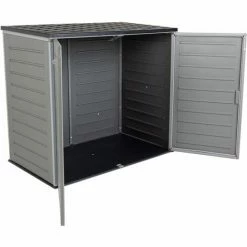 Charles Bentley 1170L Outdoor Garden Storage Cabinet - Grey And Black -CHARLES BENTLEY Shop 30047937 4