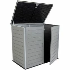 Charles Bentley 1170L Outdoor Garden Storage Cabinet - Grey And Black -CHARLES BENTLEY Shop 30047937 5