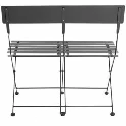 Charles Bentley 2 Seater Folding Metal Bistro Garden Patio Bench - Dark Grey 4 Charles Bentley 2 Seater Folding Metal Bistro Garden Patio Bench - Dark Grey -CHARLES BENTLEY Shop 30265591 3
