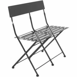 Charles Bentley 2 Seater Folding Metal Bistro Garden Patio Bench - Dark Grey 5 Charles Bentley 2 Seater Folding Metal Bistro Garden Patio Bench - Dark Grey -CHARLES BENTLEY Shop 30265591 4