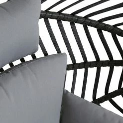 Charles Bentley Egg Shaped Swing Chair H203 X D126 X W126cm Grey Hanging Seat -CHARLES BENTLEY Shop 30807318 5