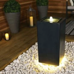 Charles Bentley Granite Tall Water Feature With LED Lights H58.5 X L28 X W28cm -CHARLES BENTLEY Shop 30807324 4