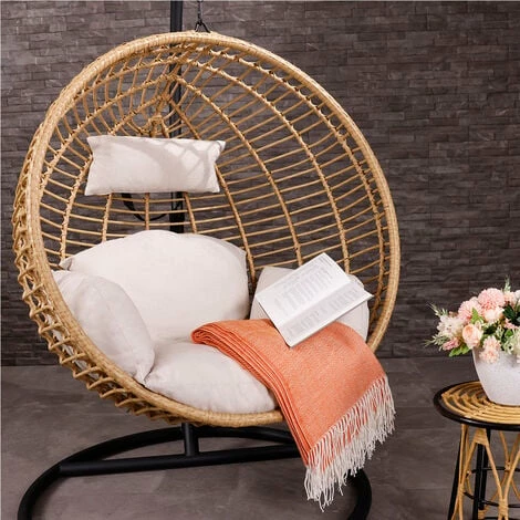 Charles Bentley Single Hanging Swing Chair H198 x Diameter 104cm Natural Charles Bentley Single Hanging Swing Chair H198 X Diameter 104cm Natural -CHARLES BENTLEY Shop 32394501 2
