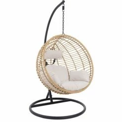 Charles Bentley Single Hanging Swing Chair H198 X Diameter 104cm Natural 5 Charles Bentley Single Hanging Swing Chair H198 X Diameter 104cm Natural -CHARLES BENTLEY Shop 32394501 4