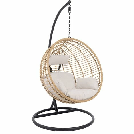 Charles Bentley Single Hanging Swing Chair H198 x Diameter 104cm Natural Charles Bentley Single Hanging Swing Chair H198 X Diameter 104cm Natural -CHARLES BENTLEY Shop 32394501 4