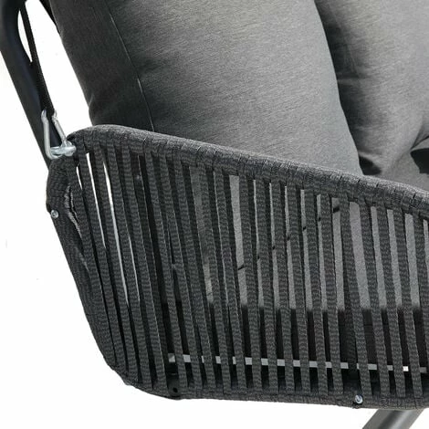 Charles Bentley 3 Seater Rope and Steel Garden Swing for Garden or Patio Grey Charles Bentley 3 Seater Rope And Steel Garden Swing For Garden Or Patio Grey -CHARLES BENTLEY Shop 32533349 3