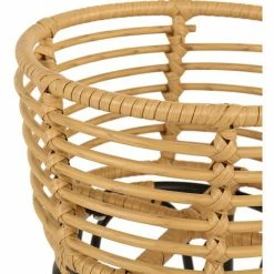 Charles Bentley Casablanca Plant Stand Medium Natural Black Rattan 50x30cm -CHARLES BENTLEY Shop 35105225 5
