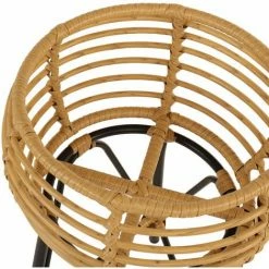 Charles Bentley Casablanca Tripod Plant Stand Natural Black Rattan 50x35cm -CHARLES BENTLEY Shop 35105520 4