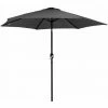 Charles Bentley Garden Metal Patio Garden Umbrella Parasol Crank & Tilt - Grey -CHARLES BENTLEY Shop 3610410 1