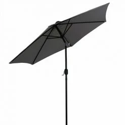 Charles Bentley Garden Metal Patio Garden Umbrella Parasol Crank & Tilt - Grey -CHARLES BENTLEY Shop 3610410 2
