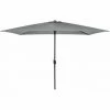 Charles Bentley 3m X 2m Rectangular Outdoor Garden Parasol Umbrella - Light Grey -CHARLES BENTLEY Shop 3621344 1