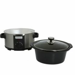 Charles Bentley 3.5L Slow Cooker Black Removable Ceramic Bowl 180W -CHARLES BENTLEY Shop 36977614 3