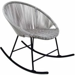 Charles Bentley Bali Rocking Outdoor Garden Patio Chair - Grey