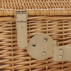 Charles Bentley 4 Person Wicker Picnic Basket Leaf Print Hamper Plates Glasses 5 Charles Bentley 4 Person Wicker Picnic Basket Leaf Print Hamper Plates Glasses -CHARLES BENTLEY Shop 37221230 4