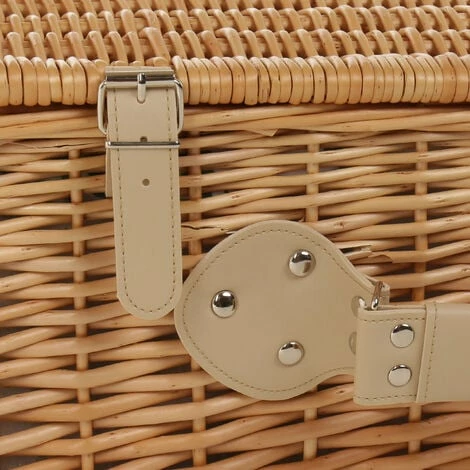 Charles Bentley 4 Person Wicker Picnic Basket Leaf Print Hamper Plates Glasses Charles Bentley 4 Person Wicker Picnic Basket Leaf Print Hamper Plates Glasses -CHARLES BENTLEY Shop 37221230 4