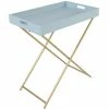 Charles Bentley Wooden Tray Top Butlers Gold Leg Side Table Duck Egg Blue -CHARLES BENTLEY Shop 37768185 1